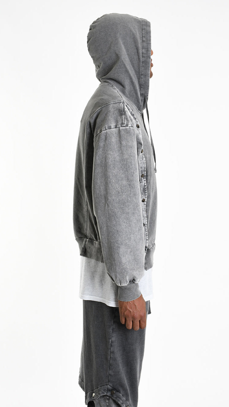 A33B M104525 FLEECE Comfort Cotton Stretch Marmorized UNISEX U Grey