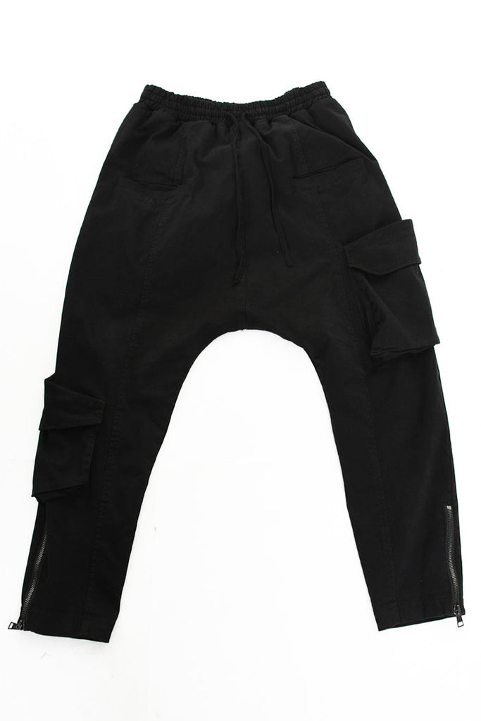 3B M1101 TROUSER Regular Gabardine Cotton Stretch Black MAN LA HAINE INSIDE US