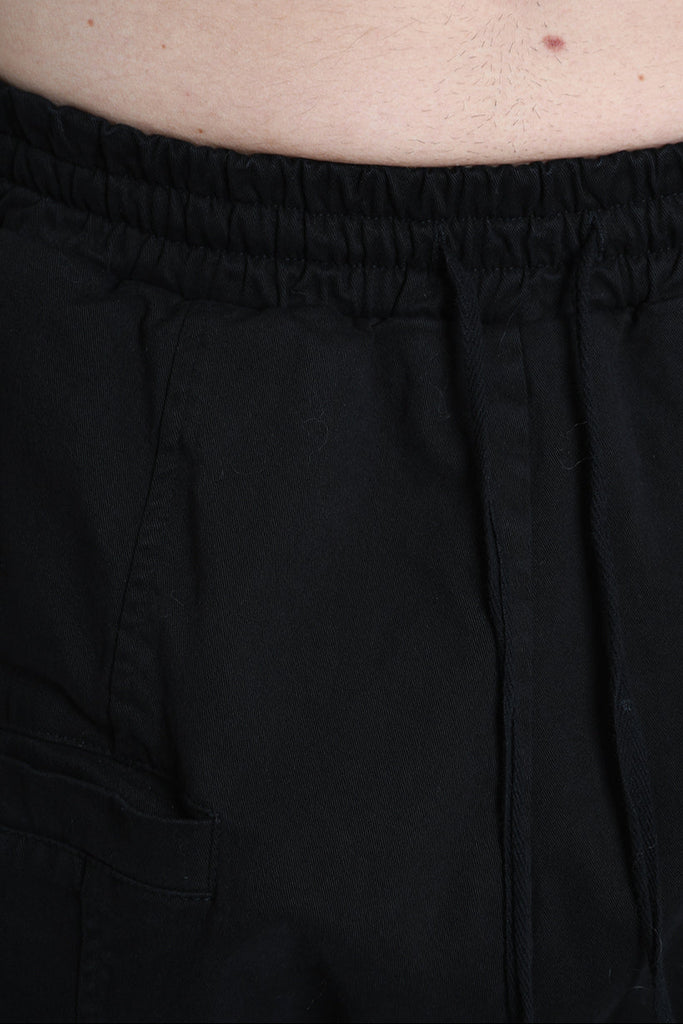 3B M1101 TROUSER Regular Gabardine Cotton Stretch Black MAN LA HAINE INSIDE US