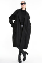 3B M1114 COAT Over Cloth UNISEX  Black LA HAINE INSIDE US