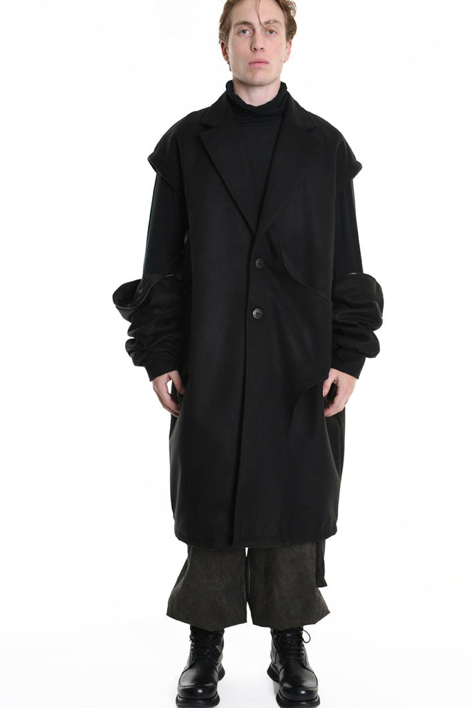 3B M1114 COAT Over Cloth UNISEX  Black LA HAINE INSIDE US