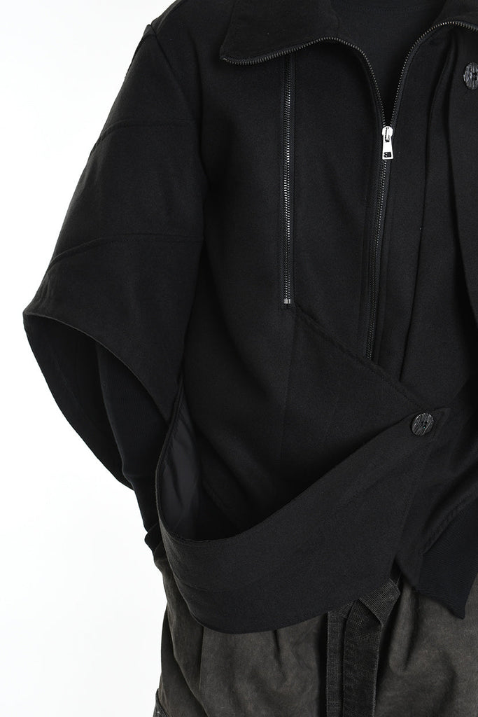 3B M1115 SPORT JACKET Over Cloth UNISEX D Black LA HAINE INSIDE US