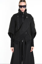 3B M1115 SPORT JACKET Over Cloth UNISEX D Black LA HAINE INSIDE US