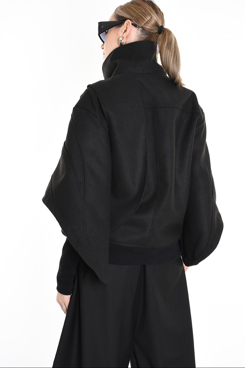 3B M1115 SPORT JACKET Over Cloth UNISEX D Black LA HAINE INSIDE US