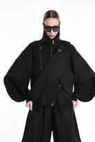 3B M1115 SPORT JACKET Over Cloth UNISEX D Black LA HAINE INSIDE US