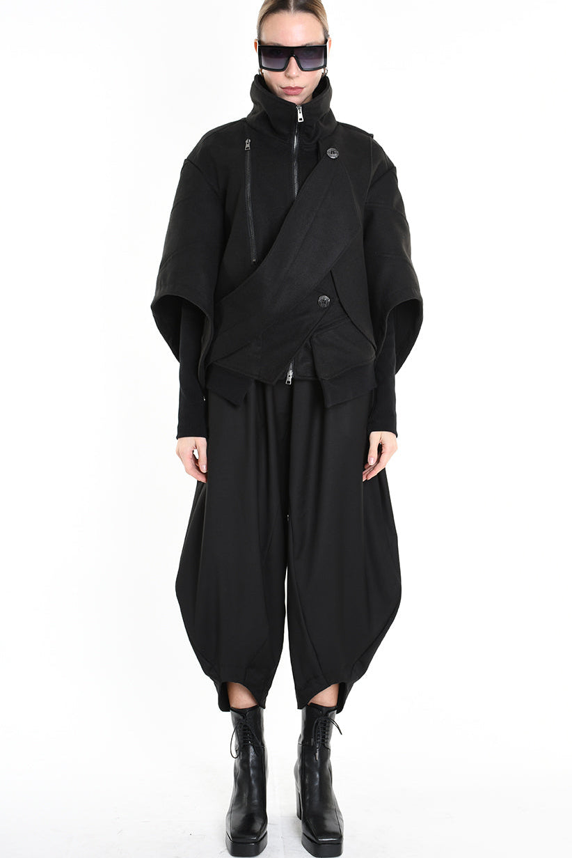 3B M1115 SPORT JACKET Over Cloth UNISEX D Black LA HAINE INSIDE US