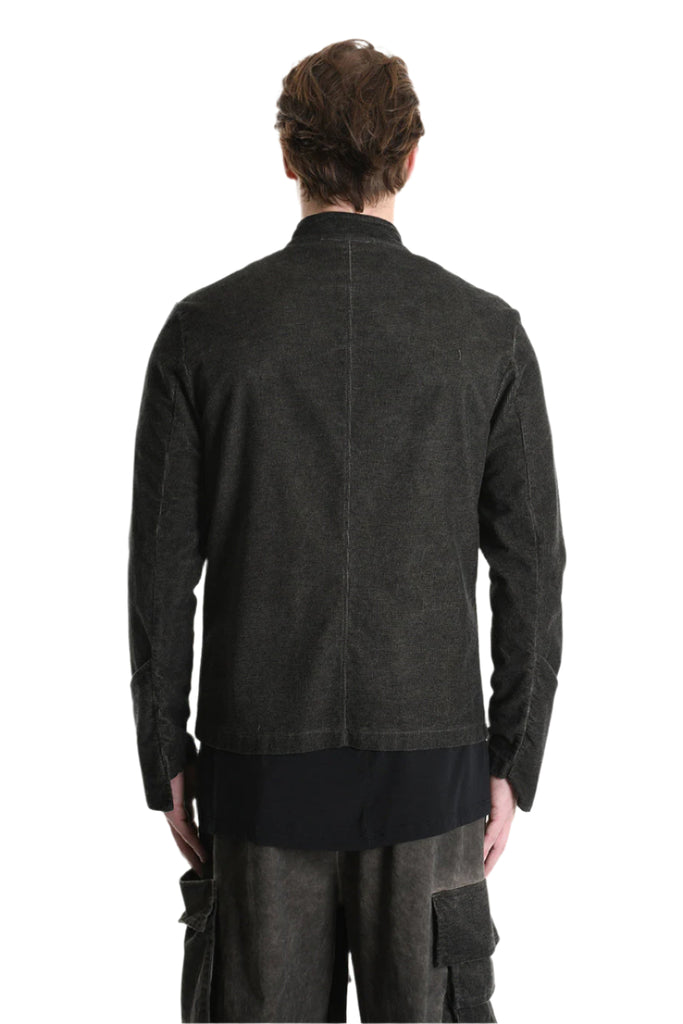 3B M1116 JACKET Regular Fit in Cold-Dyed Velvet, Mud Brown. LA HAINE INSIDE US