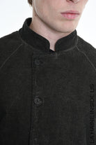 3B M1116 JACKET Regular Fit in Cold-Dyed Velvet, Mud Brown. LA HAINE INSIDE US