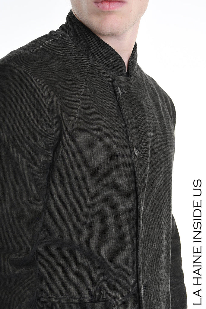 3B M1116 JACKET Regular Fit in Cold-Dyed Velvet, Mud Brown. LA HAINE INSIDE US