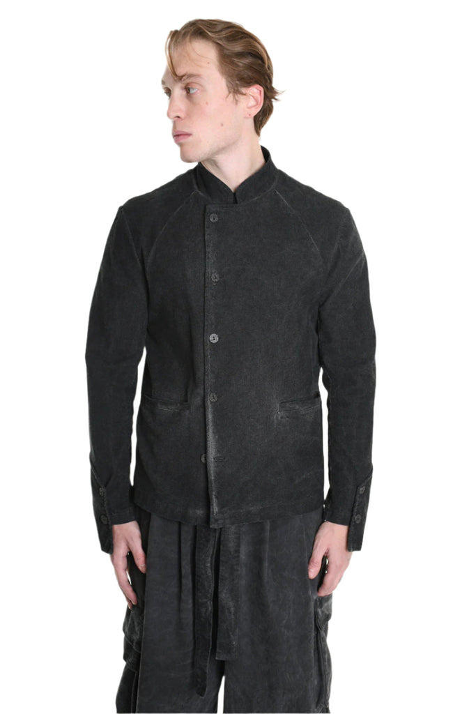 3B M1116 JACKET Regular Fit in Cold-Dyed Velvet, Black. LA HAINE INSIDE US