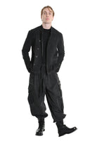 3B M1116 JACKET Regular Fit in Cold-Dyed Velvet, Black. LA HAINE INSIDE US