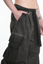 3B M1117 TROUSER Over Cotton Stretch & Velvet Dyed Cold Mud MAN LA HAINE INSIDE US
