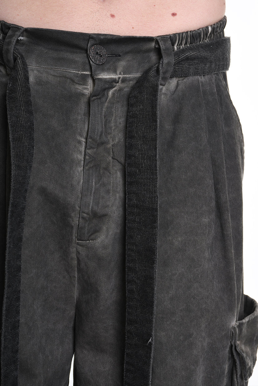 3B M1117 TROUSER Over Cotton Stretch & Velvet Dyed Cold Mud MAN LA HAINE INSIDE US