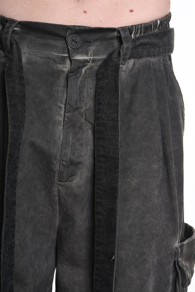 3B M1117 TROUSER Over Cotton Stretch & Velvet Dyed Cold Mud MAN LA HAINE INSIDE US