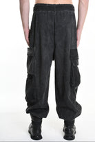 3B M1117 TROUSER Over Cotton Stretch & Velvet Dyed Cold Black LA HAINE INSIDE US