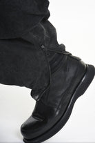 3B M1117 TROUSER Over Cotton Stretch & Velvet Dyed Cold Black LA HAINE INSIDE US