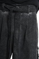 3B M1117 TROUSER Over Cotton Stretch & Velvet Dyed Cold Black LA HAINE INSIDE US