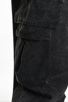3B M1117 TROUSER Over Cotton Stretch & Velvet Dyed Cold Black LA HAINE INSIDE US