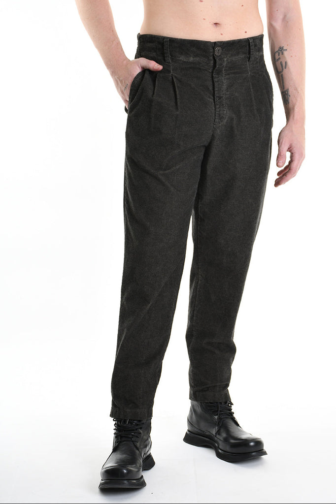 3B M1118 TROUSER Regular Velvet Dyed Cold Mud LA HAINE INSIDE US