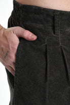 3B M1118 TROUSER Regular Velvet Dyed Cold Mud LA HAINE INSIDE US