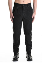 3B M1118 TROUSER Regular Velvet Dyed Cold Black MAN TEPHRA