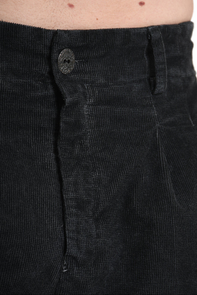 3B M1118 TROUSER Regular Velvet Dyed Cold Black MAN TEPHRA