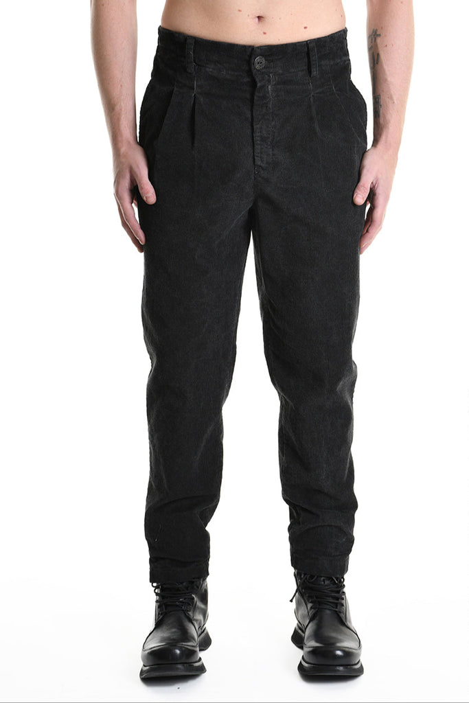 3B M1118 TROUSER Regular Velvet Dyed Cold Black MAN TEPHRA