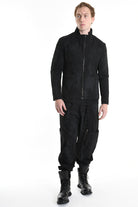 3B M1121 TROUSER Over Bull Stretch Coated Black MAN LA HAINE INSIDE US