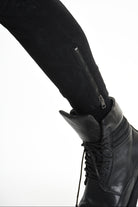 3B M1123 TROUSER Skinny Bull Stretch Coated Black MAN LA HAINE INSIDE US