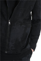 3B M1125 BLAZER Regular Fit in Laminated Stretch Bull Fabric, Black. LA HAINE INSIDE US