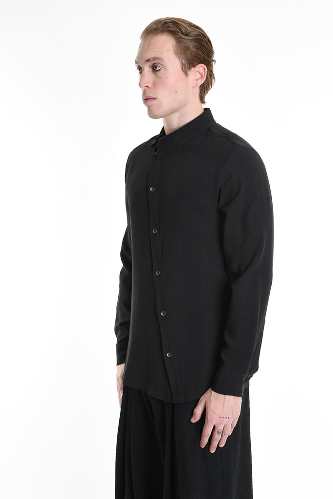 3B M1127 SHIRT Regular Viscose Black LA HAINE INSIDE US