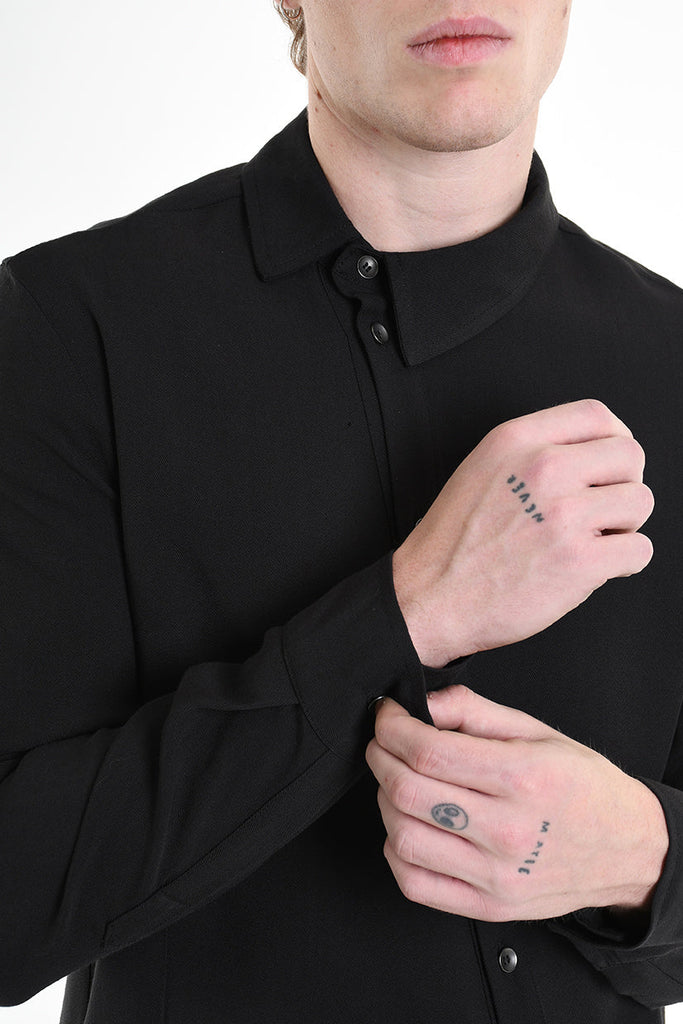 3B M1127 SHIRT Regular Viscose Black LA HAINE INSIDE US