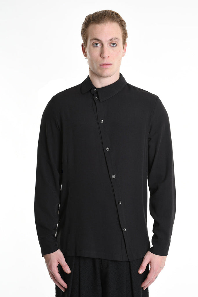 3B M1127 SHIRT Regular Viscose Black LA HAINE INSIDE US