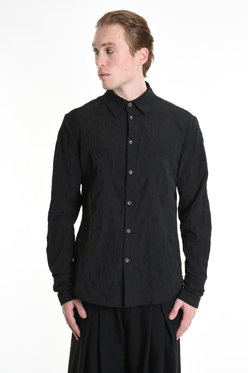 3B M1129 SHIRT Regular Nylon & Jacquard Black TEPHRA