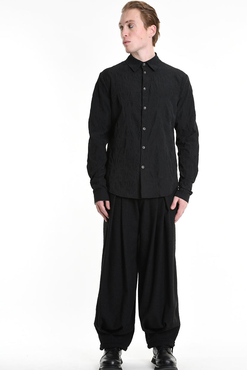 3B M1129 SHIRT Regular Nylon & Jacquard Black TEPHRA