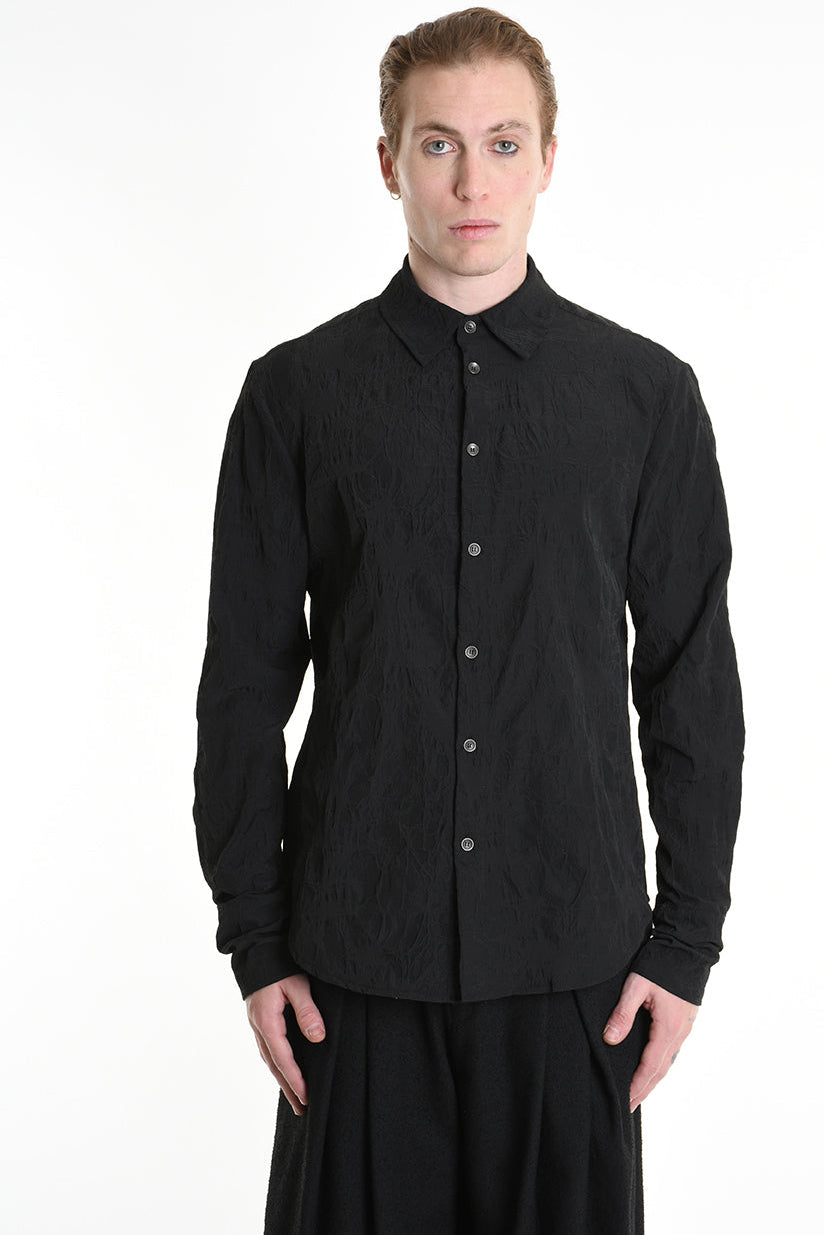 3B M1129 SHIRT Regular Nylon & Jacquard Black TEPHRA