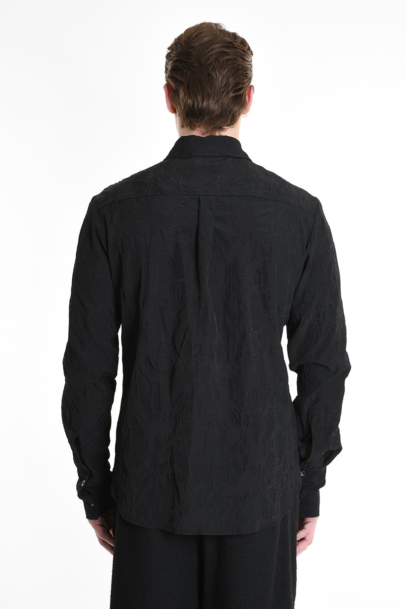 3B M1129 SHIRT Regular Nylon & Jacquard Black TEPHRA