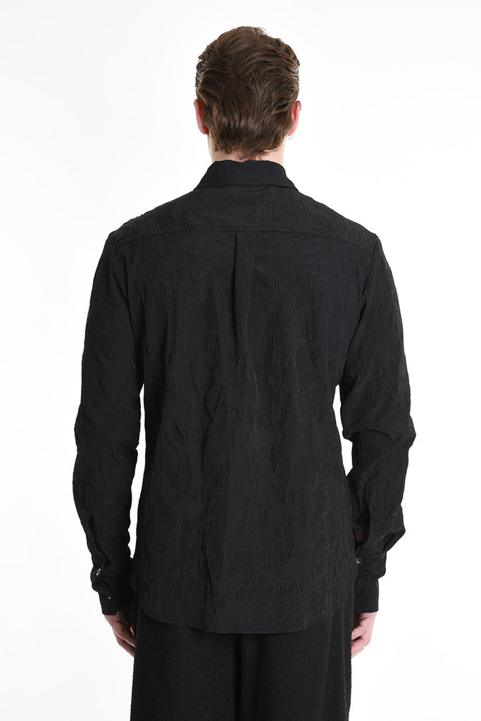 3B M1129 SHIRT Regular Nylon & Jacquard Black TEPHRA