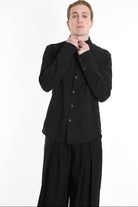 3B M1129 SHIRT Regular Nylon & Jacquard Black TEPHRA