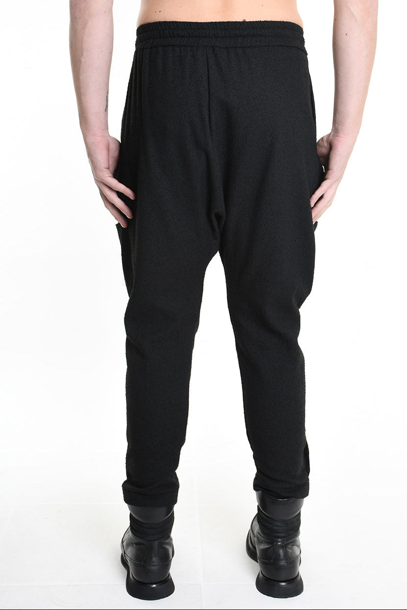 3B M1130 TROUSER Regular Boucle Black MAN LA HAINE INSIDE US