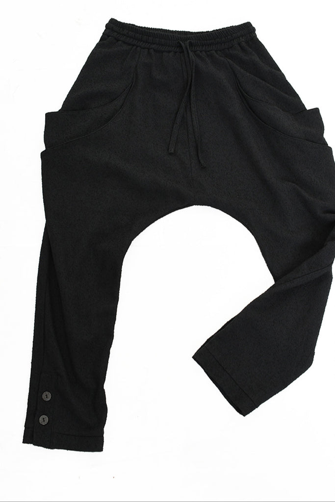 3B M1131 TROUSER Comfort Boucle Black MAN LA HAINE INSIDE US