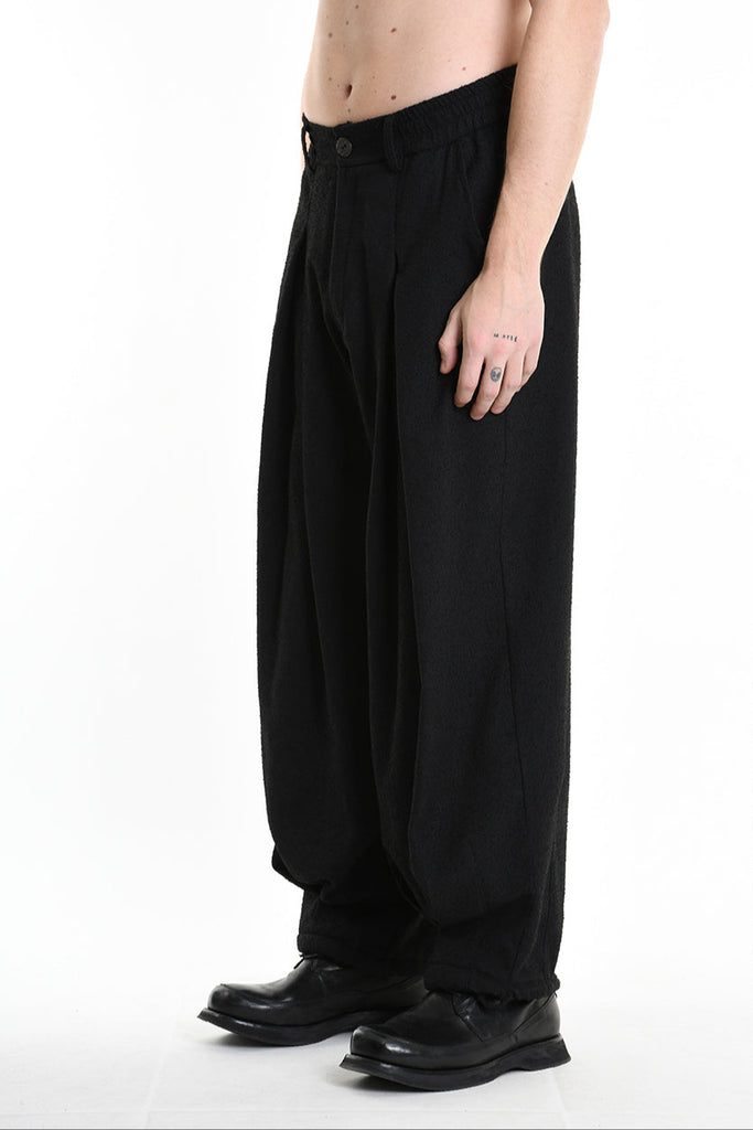 3B M1132 TROUSER Over Boucle Black MAN TEPHRA