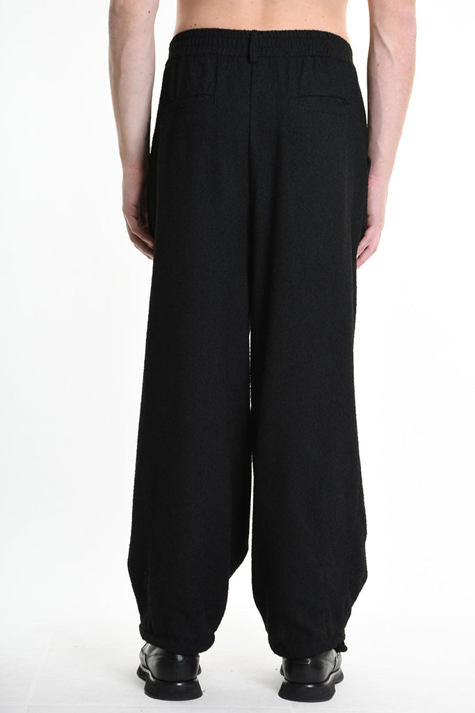 3B M1132 TROUSER Over Boucle Black MAN TEPHRA