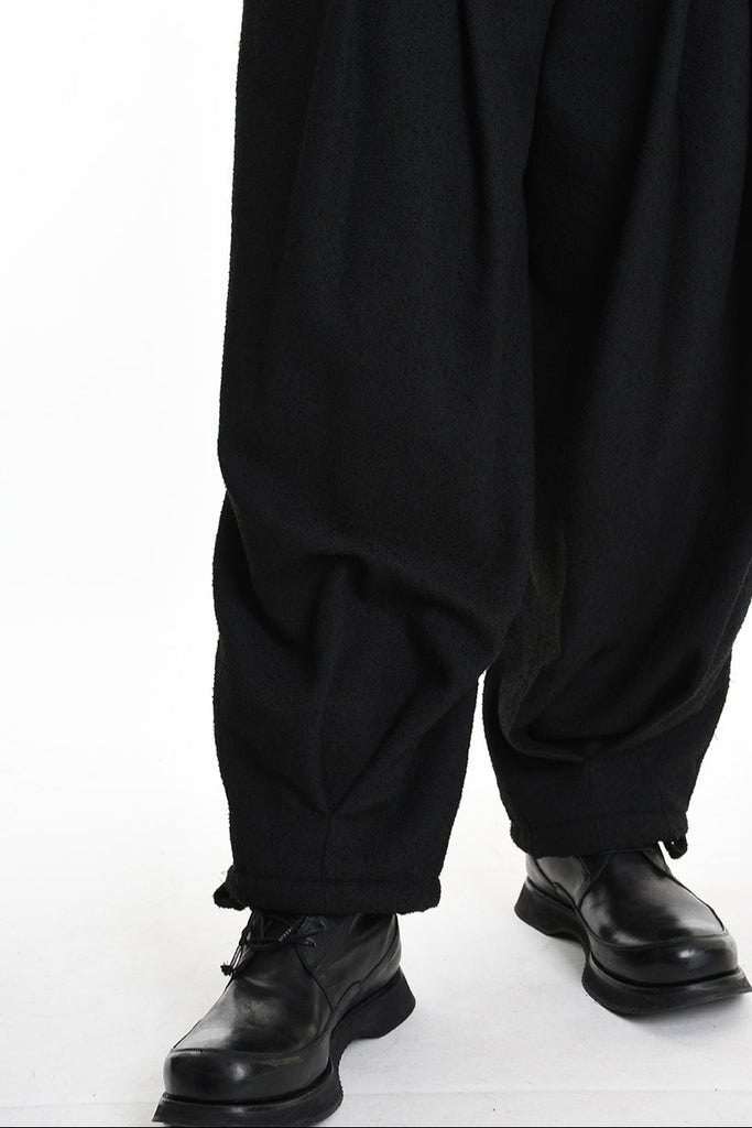 3B M1132 TROUSER Over Boucle Black MAN TEPHRA