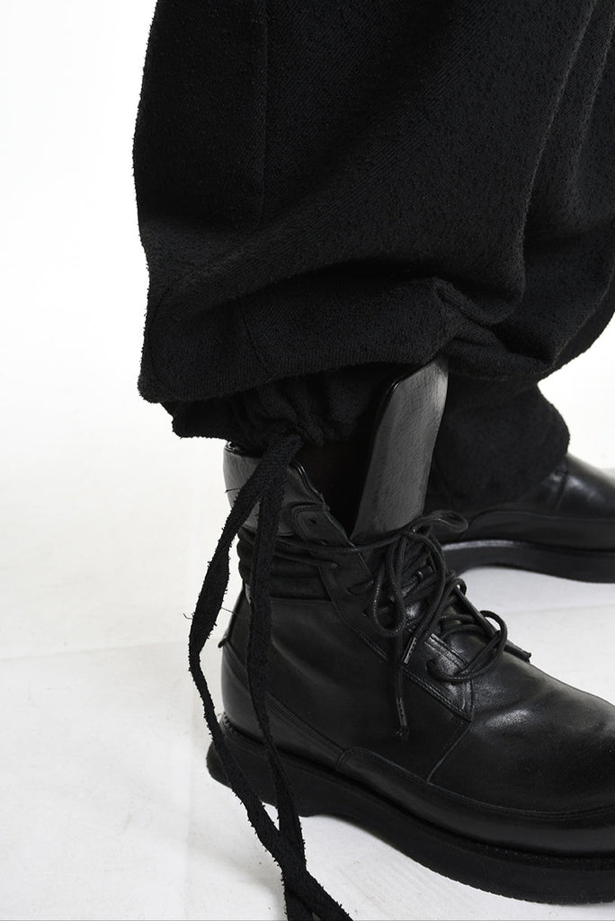 3B M1132 TROUSER Over Boucle Black MAN TEPHRA