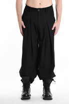 3B M1132 TROUSER Over Boucle Black MAN TEPHRA