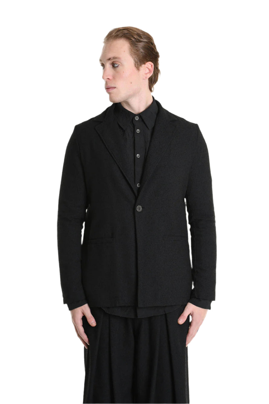 3B M1133 BLAZER Regular Fit in Bouclé, Black. LA HAINE INSIDE US