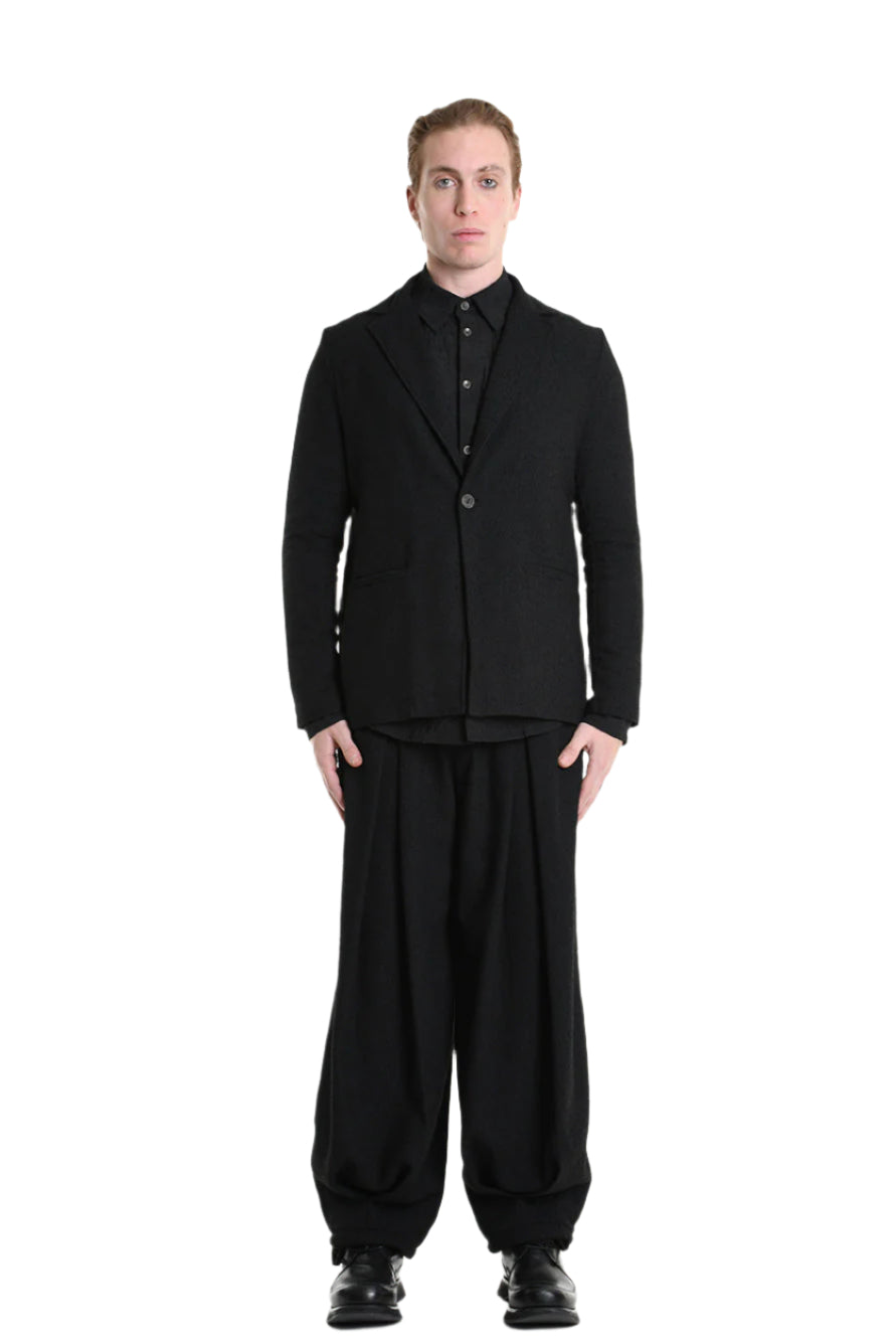 3B M1133 BLAZER Regular Fit in Bouclé, Black. LA HAINE INSIDE US