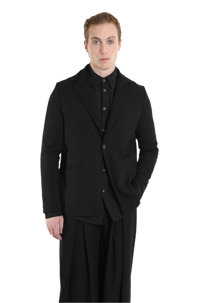3B M1133 BLAZER Regular Fit in Bouclé, Black. LA HAINE INSIDE US