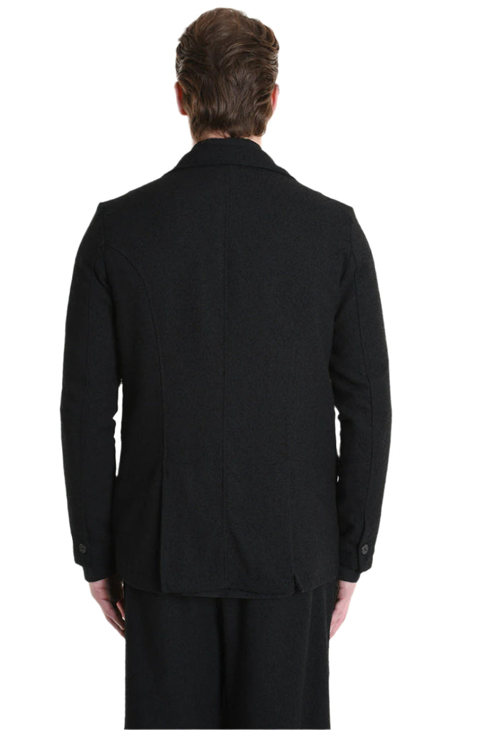 3B M1133 BLAZER Regular Fit in Bouclé, Black. LA HAINE INSIDE US